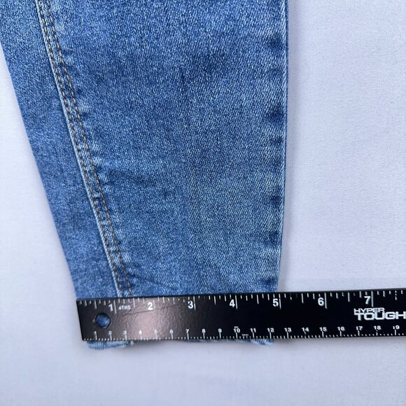 Wax Jean Womens Skinny Jeans Size 14 Distressed 90187XL High Rise Stretch Blue - Picture 11 of 13